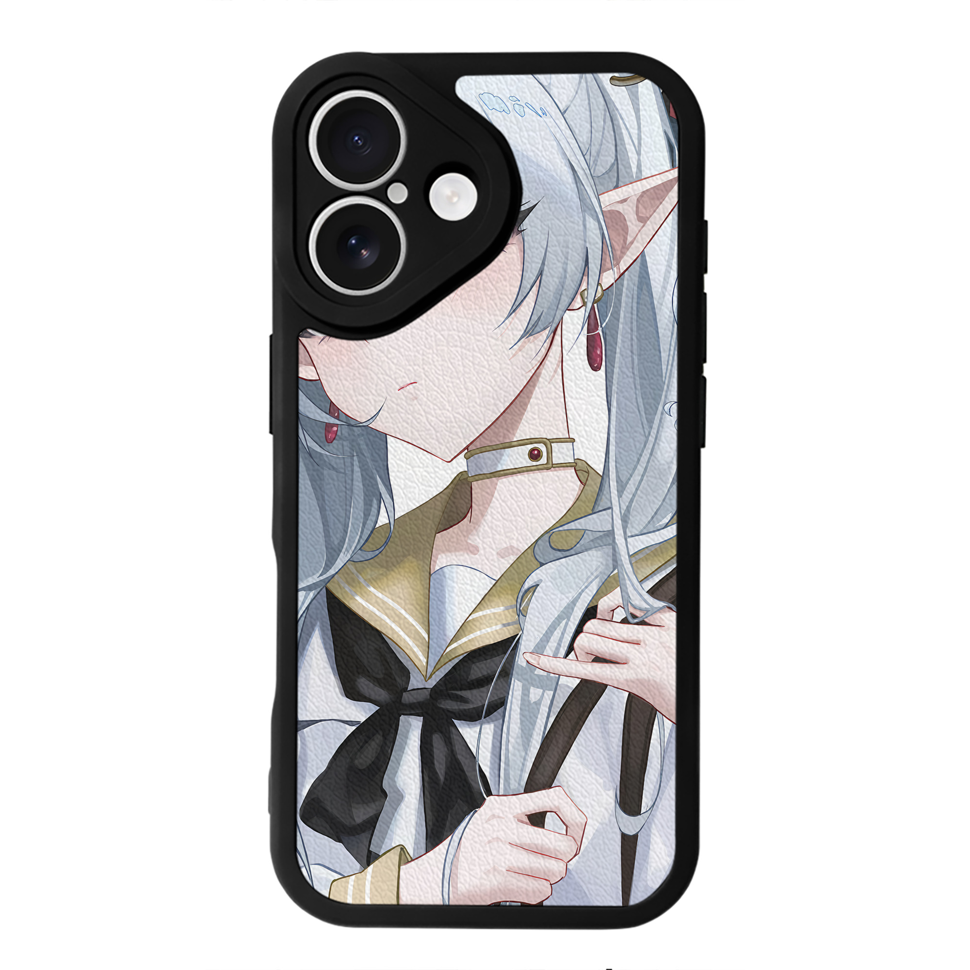 （画像用） 葬送のフリーレン Frieren 【iPhone 16シリーズ対応】シリコンスマホケース（レザー調） 材質：シリコン